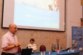 Levent Kurnaz basın çalıştayının ''hoşgeldiniz'' konuşmasını yaptı