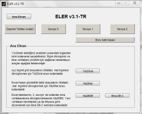 ELER kullanıcı grafik arayüzü ana ekranı 