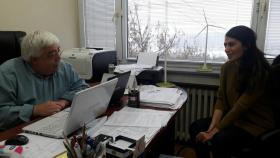 Prof. Dr. Orhan Yenigün ve yüksek lisans öğrencisi Zeynep Yılmaz