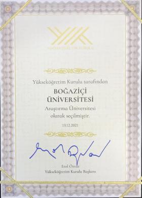 Yükseköğretim Kurulu Beratı 